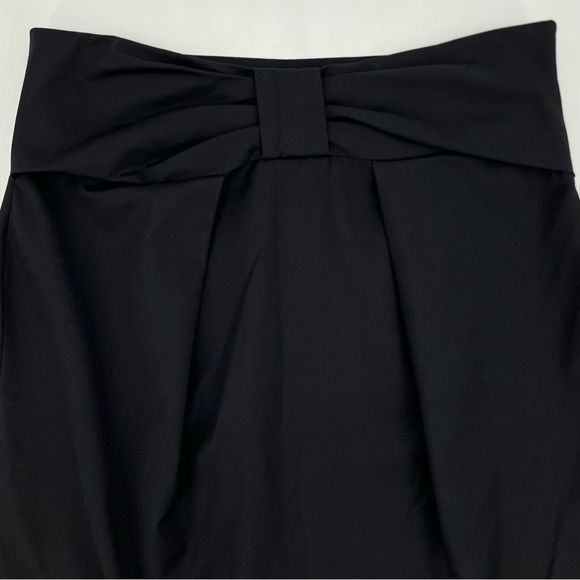 Witchery Black Bow Pleated Wool Blend Skirt Size 12 - Picture 3 of 7